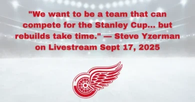 Steve Yzerman quote from Livestream September 17, 2025