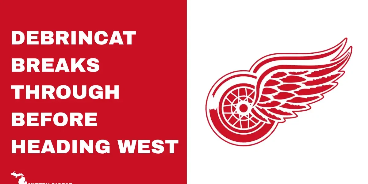 Debrincat scores before west cost trip for the Red Wings
