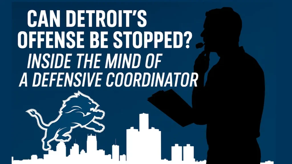 This image represents a Defensive Coordinator, trying to figure out how to stop the Detroit Lions' Offense.