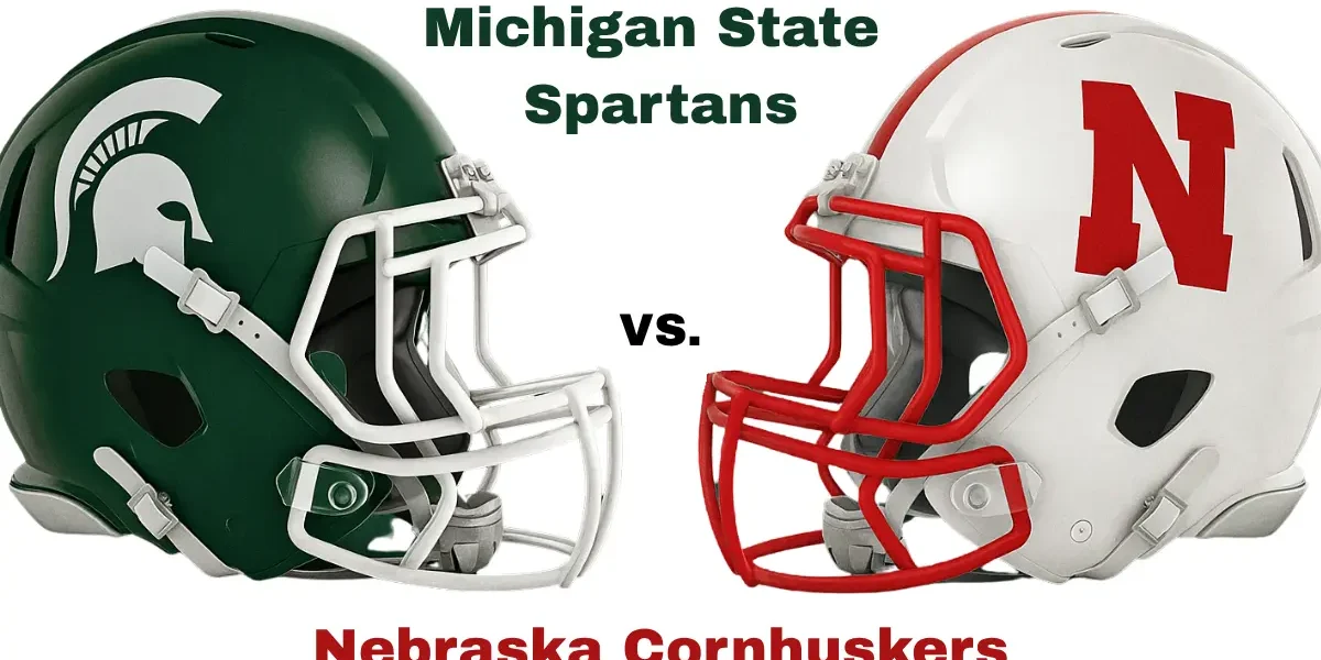 Image is of MSU and Nebraska football preview for game on October 4, 2025