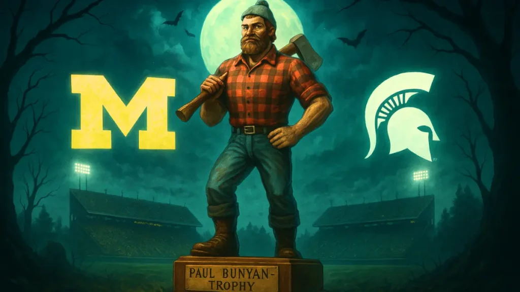 MSU v UofM Halloween Football game for Paul Bunyan Trophy