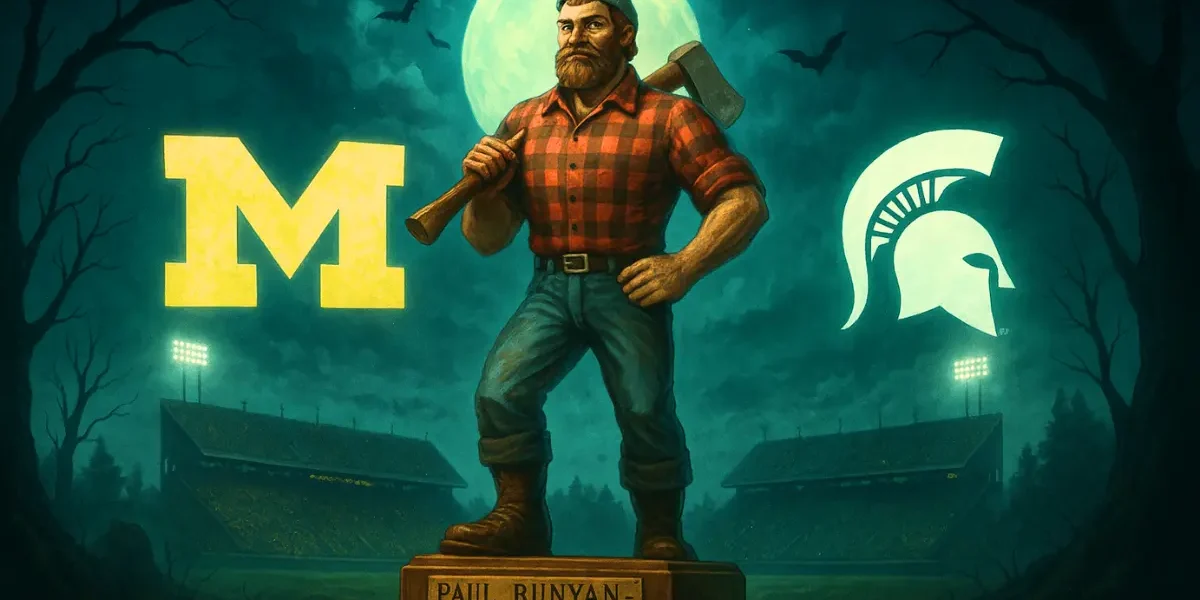 MSU v UofM Halloween Football game for Paul Bunyan Trophy