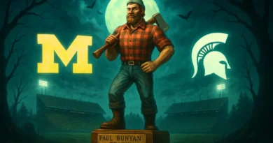 MSU v UofM Halloween Football game for Paul Bunyan Trophy