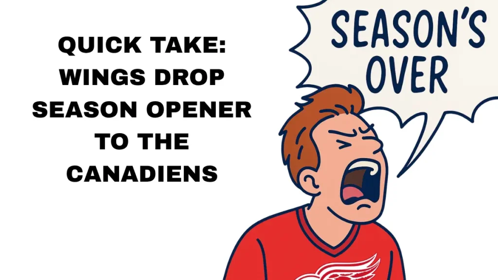 Wings lose season opener to Canadiens