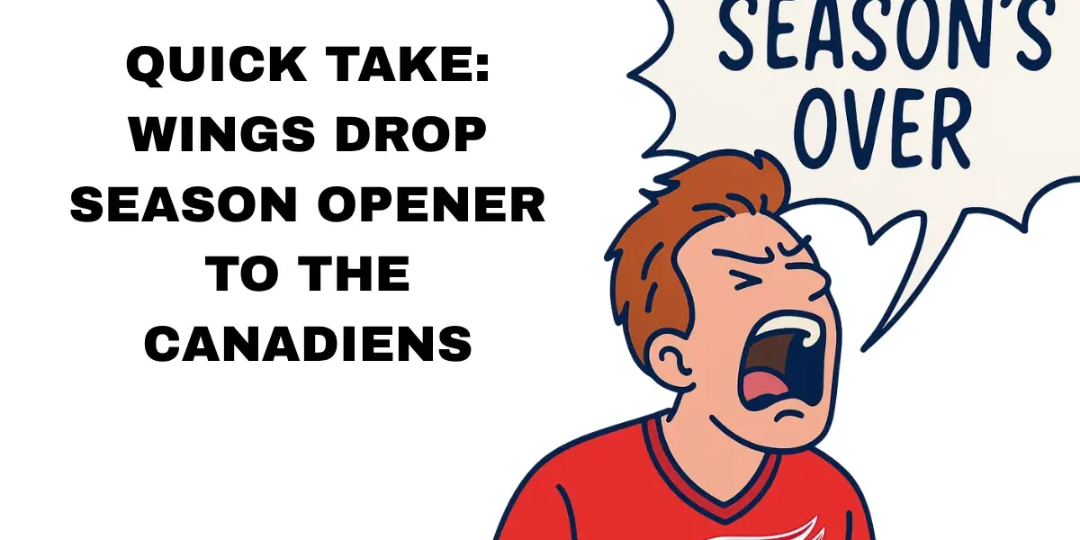 Wings lose season opener to Canadiens