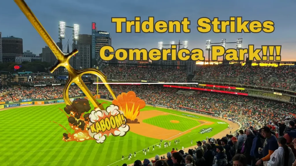 Trident explosion at Comerica Park