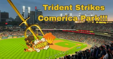 Trident explosion at Comerica Park