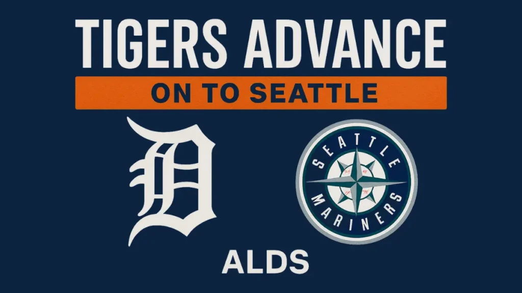 This image represents the Tigers victory of the AL Wildcard series vs. theh Guardians. Detroit moved on to play the Seattle Mariners in the ALDS.
