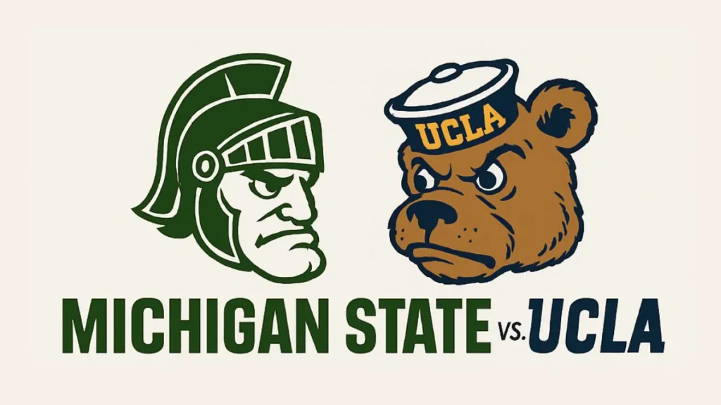 Michigan State vs. UCLA logos