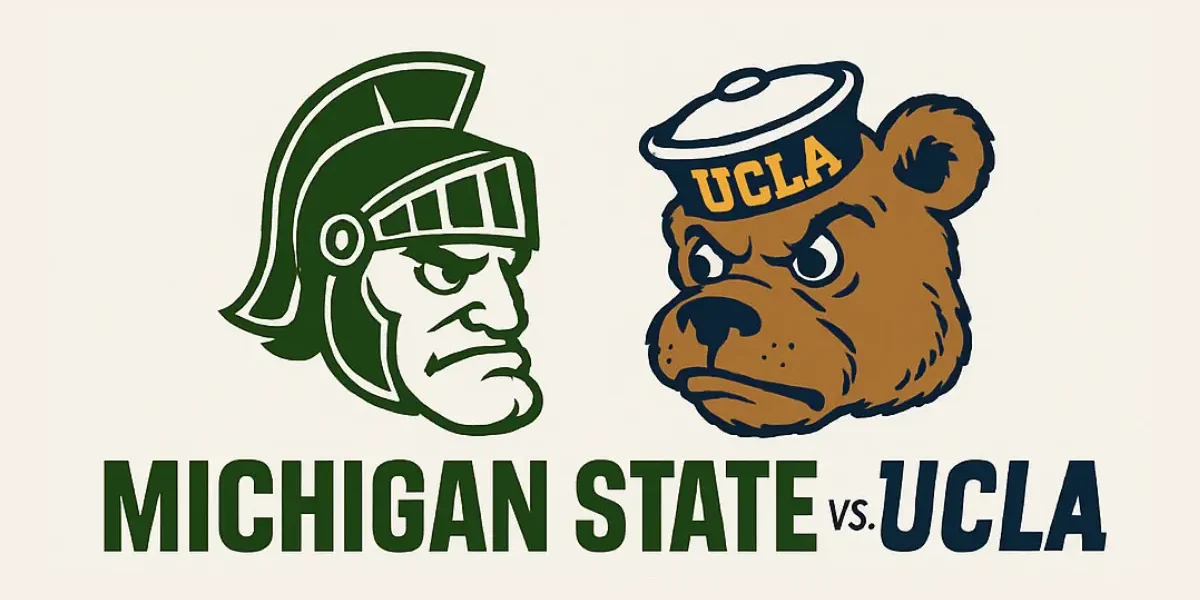 Michigan State vs. UCLA logos