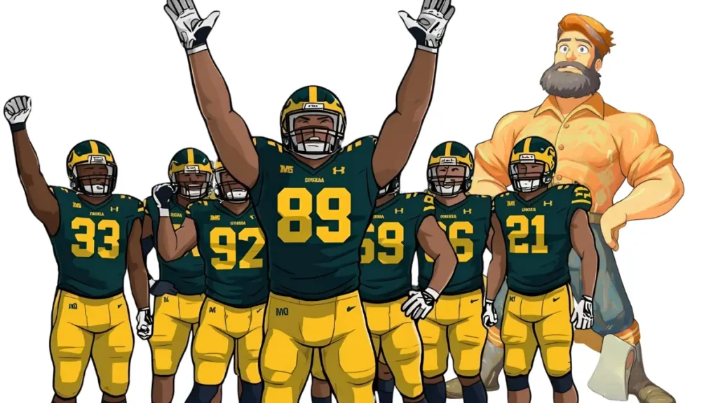 Paul Bunyan is celebrating with Wolverines