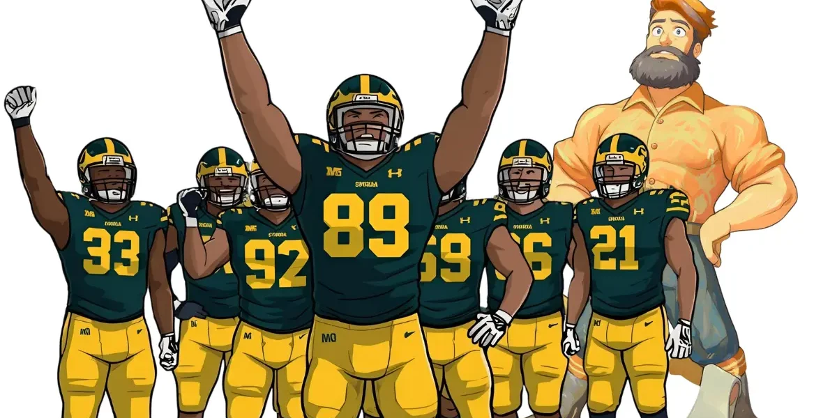 Paul Bunyan is celebrating with Wolverines