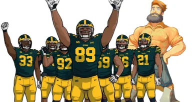 Paul Bunyan is celebrating with Wolverines