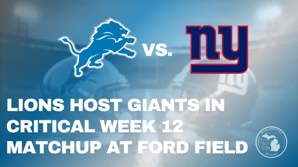 Detroit Lions prepare to face the injury-ravaged New York Giants in a crucial Week 12 home game at Ford Field