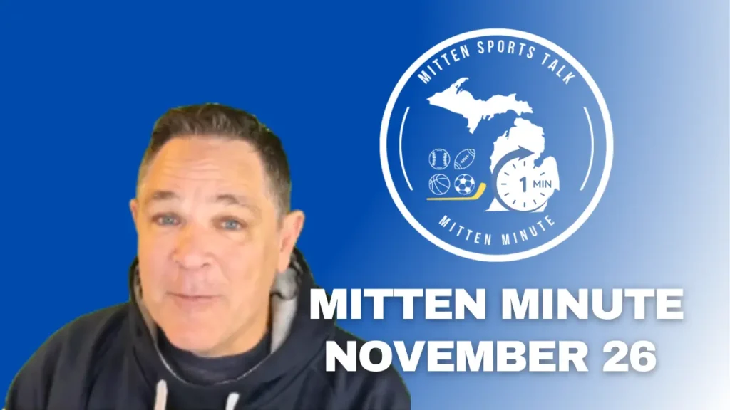 Thanksgiving Eve Mitten Minute update covering the Pistons’ chase for a franchise record, Lions roster moves, and Michigan basketball highlights.