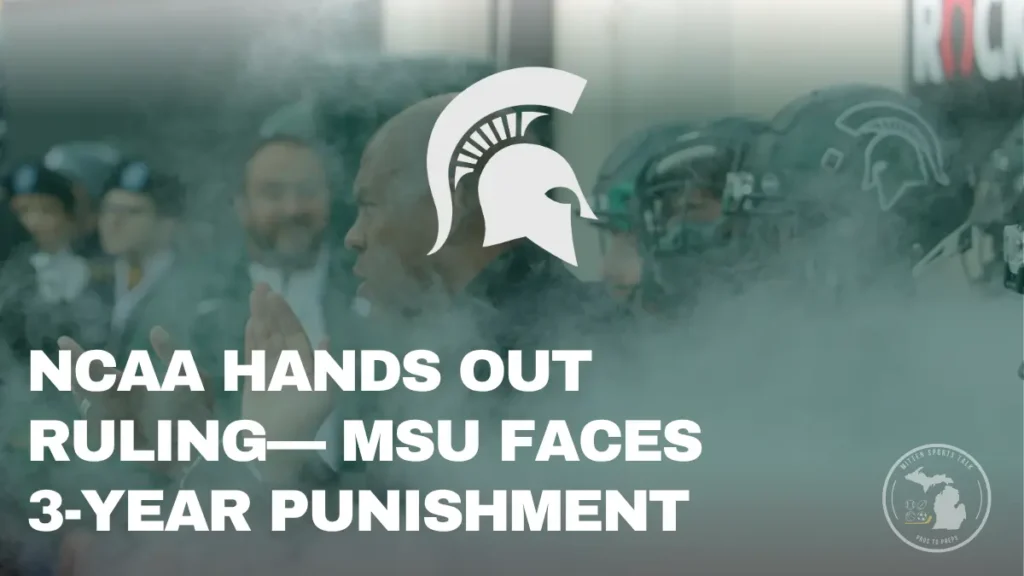 Image of Mel Tucker, subject of MSU punishment handed down by the NCAA for recruiting violations at Michigan State Football