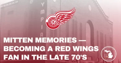 1977–78 Detroit Red Wings at Olympia Stadium during playoff series against Atlanta Flames