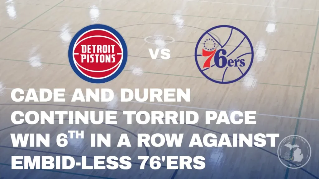 Empty court after Pistons beat Philly, 111-108 in close game