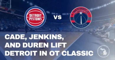 Cade Cunningham celebrates historic triple-double as Daniss Jenkins and Duncan Robinson spark Pistons’ 7th straight OT win at Little Caesars Arena.