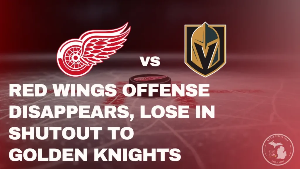 Detroit Red Wings vs Las Vegas Golden Knighs Image of Ice area