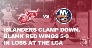 Detroit Red Wings frustrated during 5-0 shutout loss to the New York Islanders at Little Caesars Arena
