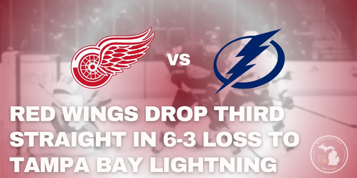 Detroit Red Wings battle Tampa Bay Lightning during 6–3 loss at Little Caesars Arena
