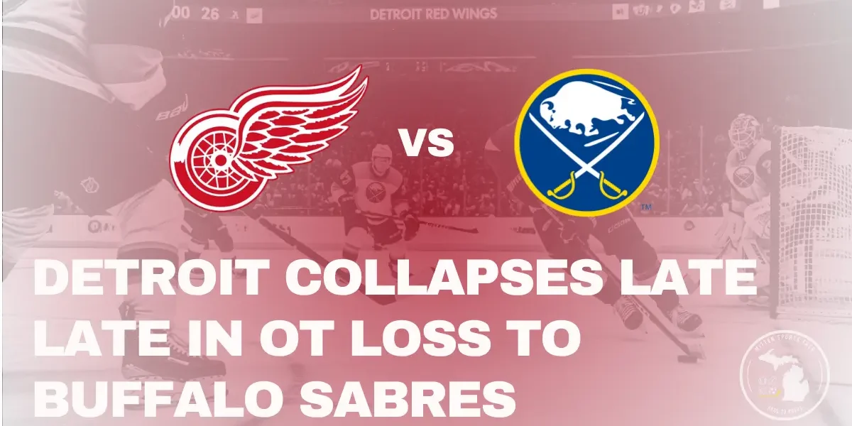 Detroit Red Wings lose in OT to the Buffalo Sabres at Little Caesars Arena in Detroit on November 15, 2025