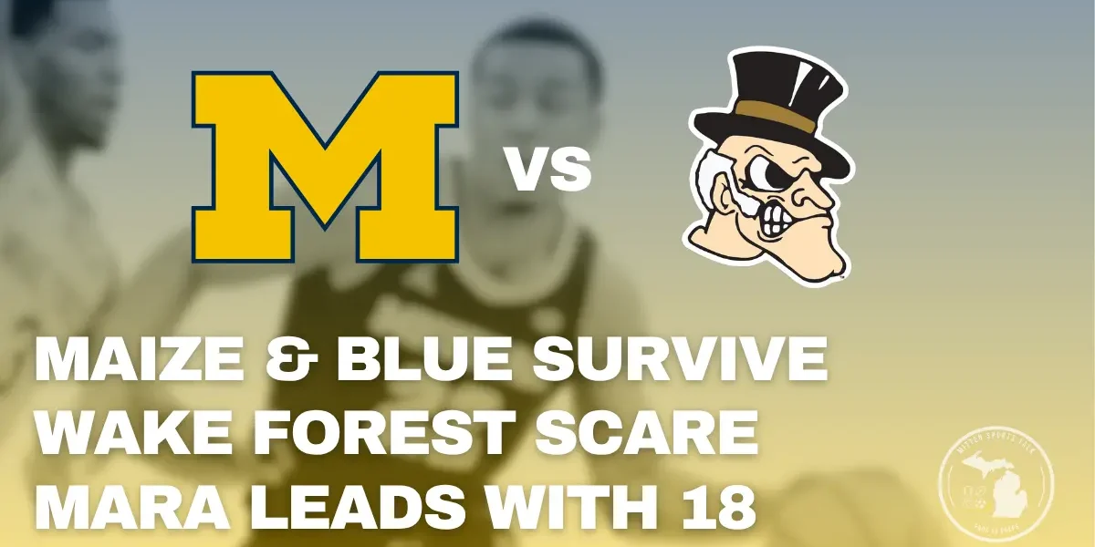 Basketball motion background capturing Michigan win vs. Wake Forest Nov 11, 2025