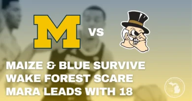 Basketball motion background capturing Michigan win vs. Wake Forest Nov 11, 2025