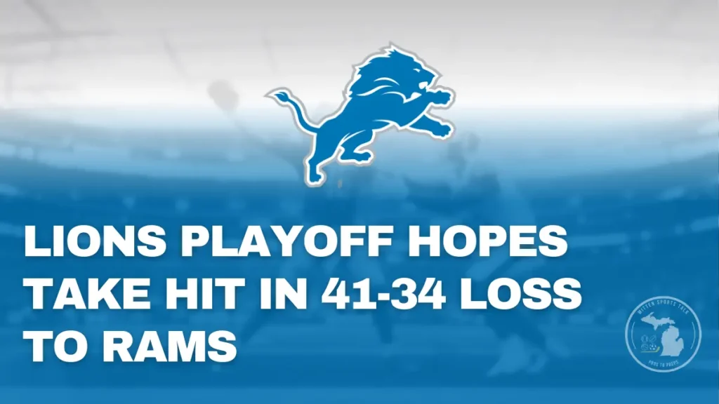 Game action during 41–34 loss to the Los Angeles Rams at SoFi Stadium