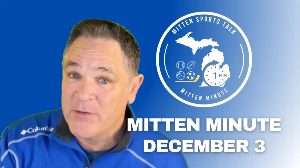 Bob delivering the December 3 Mitten Minute update with the Pistons defense as the lead topic