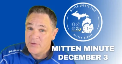 Bob delivering the December 3 Mitten Minute update with the Pistons defense as the lead topic
