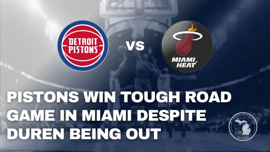 Detroit Pistons celebrate road win over Miami Heat after hard-fought finish