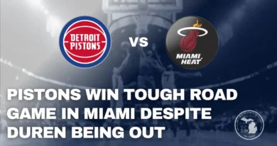 Detroit Pistons celebrate road win over Miami Heat after hard-fought finish