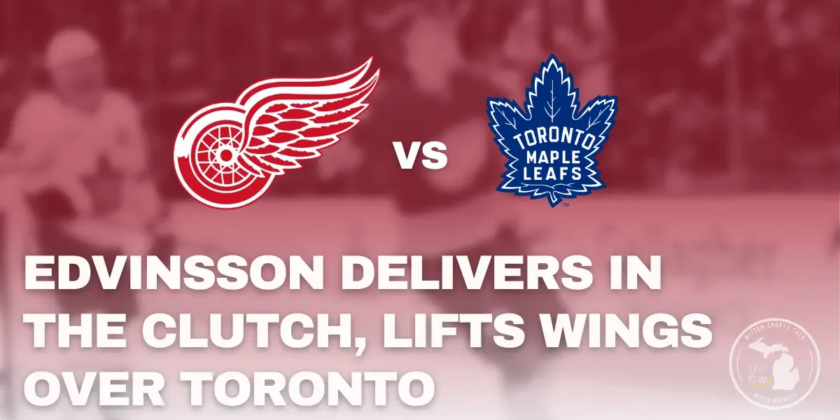 Simon Edvinsson scores overtime winner as Detroit Red Wings beat Toronto Maple Leafs 3-2