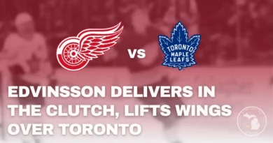 Simon Edvinsson scores overtime winner as Detroit Red Wings beat Toronto Maple Leafs 3-2