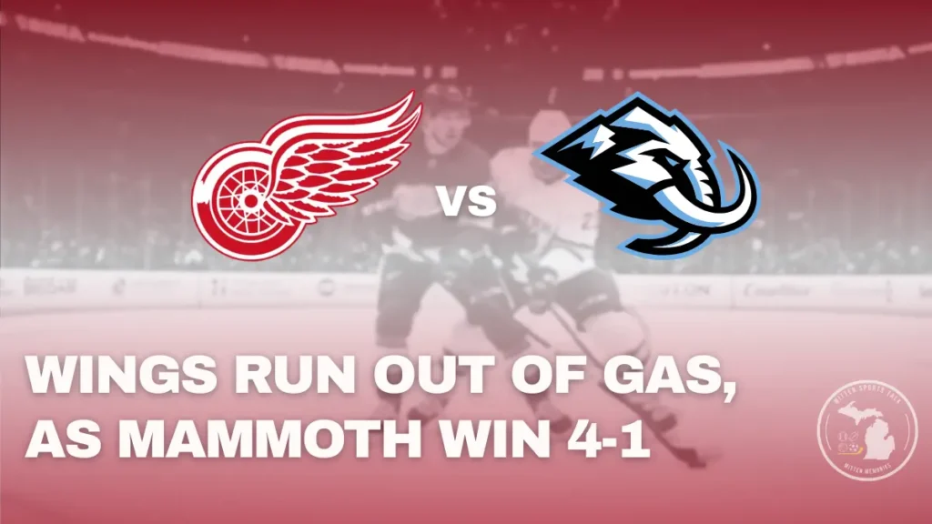 Detroit Red Wings battle the Utah Mammoth at Little Caesars Arena