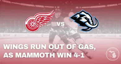 Detroit Red Wings battle the Utah Mammoth at Little Caesars Arena