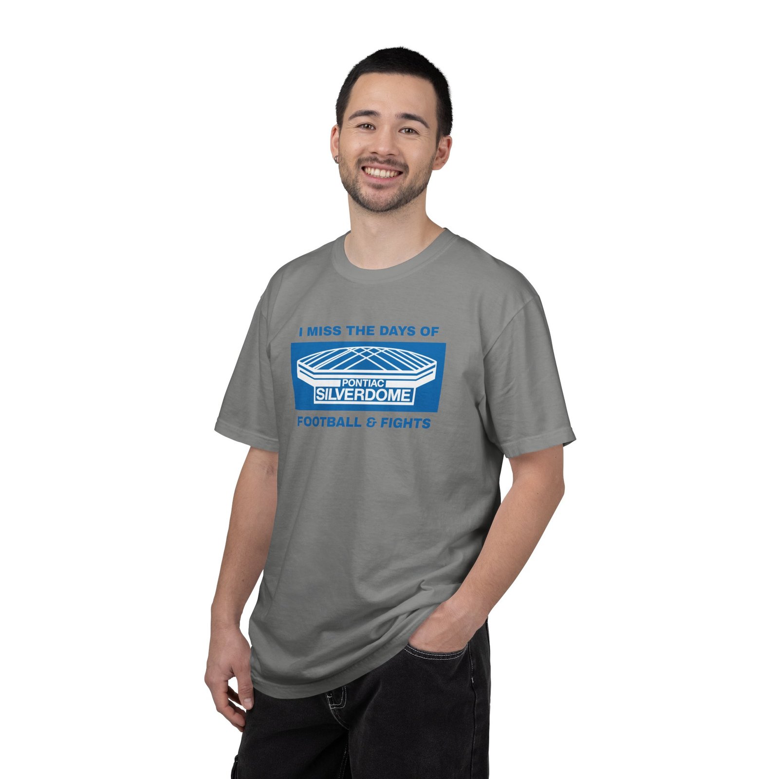 I Miss the Days of the Pontiac Silverdome – Football & Fights Tee - Image 2