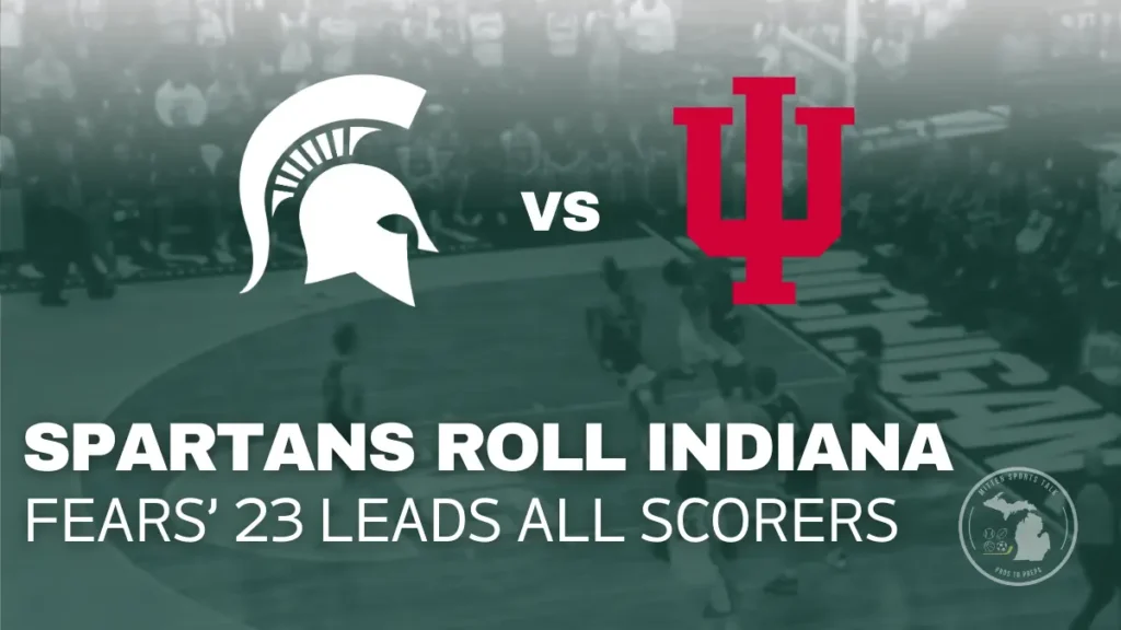 Michigan State Spartans game play during dominant second-half run against Indiana Hoosiers at Breslin Center