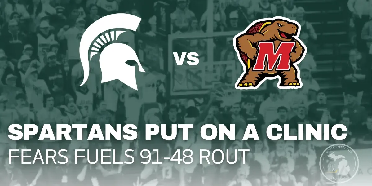 Michigan State Spartans dominate Maryland 91–48 as Jeremy Fears Jr records 17 assists at Breslin Center