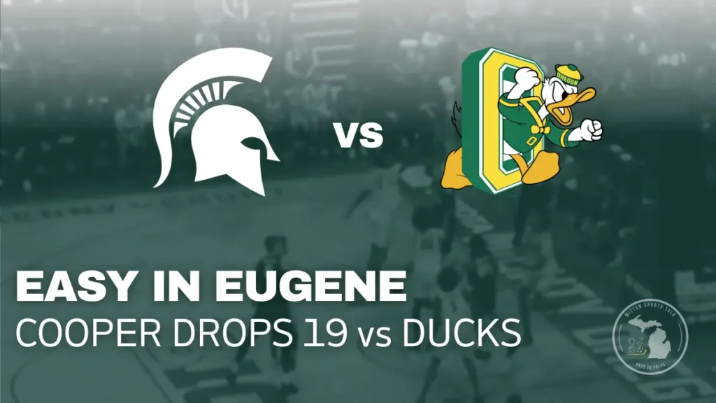 Michigan State Spartans celebrate West Coast sweep after win over Oregon Ducks