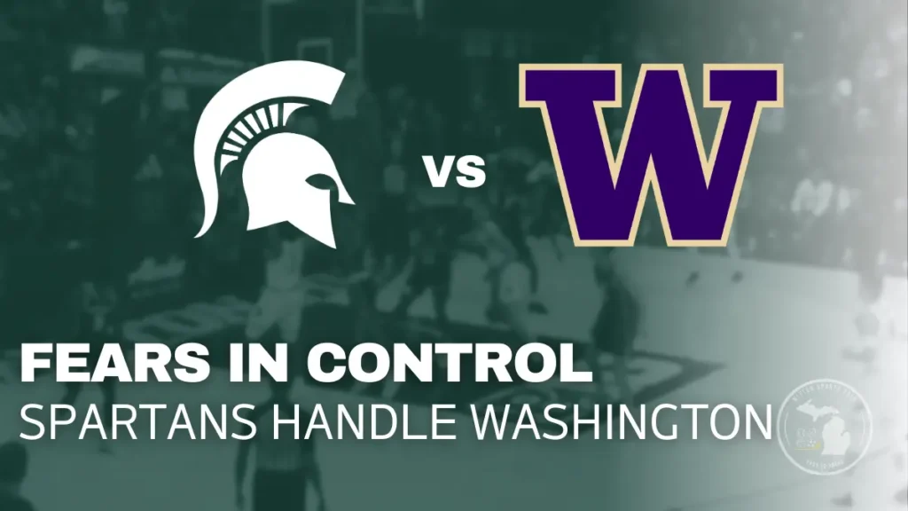 Jeremy Fears Jr. attacks the basket during Michigan State’s 80–63 road win over Washington