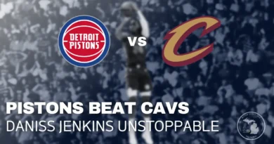 Pistons win against Cleveland Cavaliers in 114-10 contest in Cleveland.