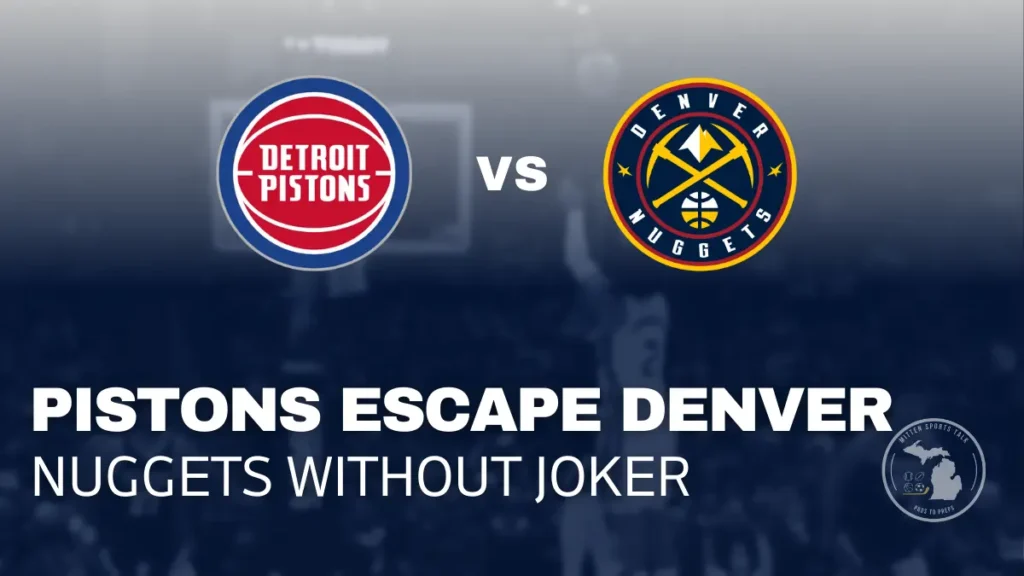 Detroit Pistons celebrate late defensive stand in 109–107 road win over Denver Nuggets