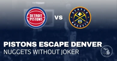 Detroit Pistons celebrate late defensive stand in 109–107 road win over Denver Nuggets