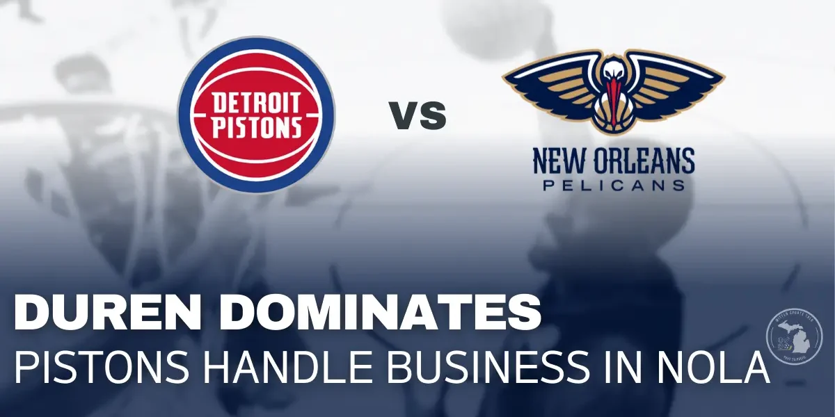 Detroit Pistons center Jalen Duren controls the paint against New Orleans Pelicans during 112–104 road win