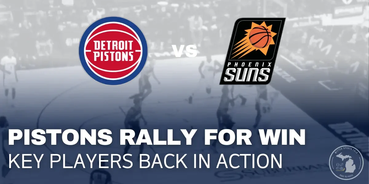 Detroit Pistons defeat the Phoenix Suns at Little Caesars Arena behind depth scoring and interior dominance