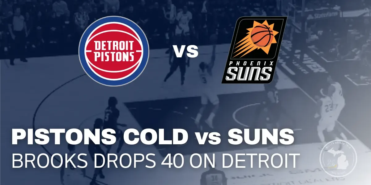 Detroit Pistons struggle from three-point range as Dillon Brooks scores 40 points for the Phoenix Suns