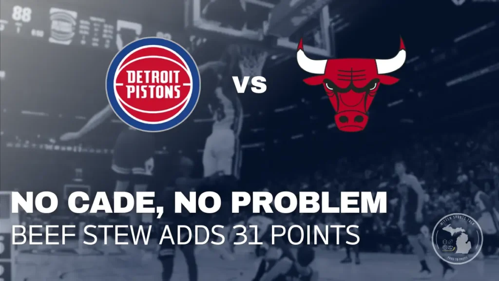 Isaiah Stewart scores 31 points as the Detroit Pistons defeat the Chicago Bulls at Little Caesars Arena